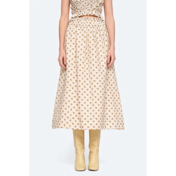 NWOT SEA New York Midi Floral Smocked Wilma Skirt - Picture 3 of 7